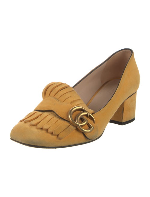 Gucci Double G Logo Suede Pumps