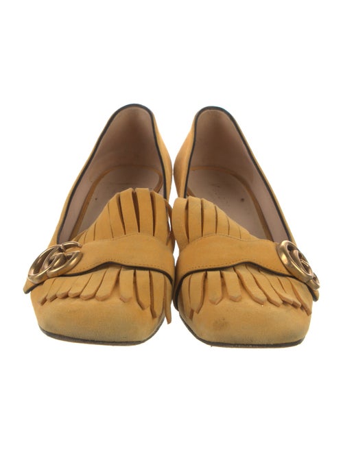 Gucci Double G Logo Suede Pumps