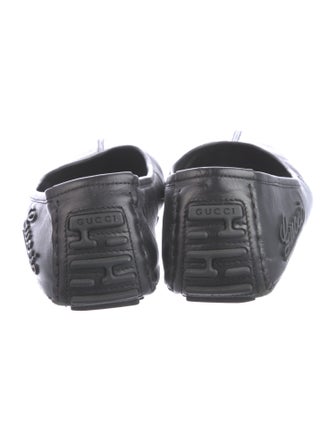 Gucci Horsebit Accent Leather Ballet Flats