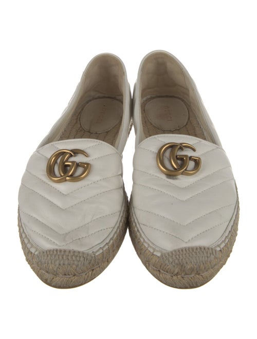 Gucci Double G Logo Leather Espadrilles