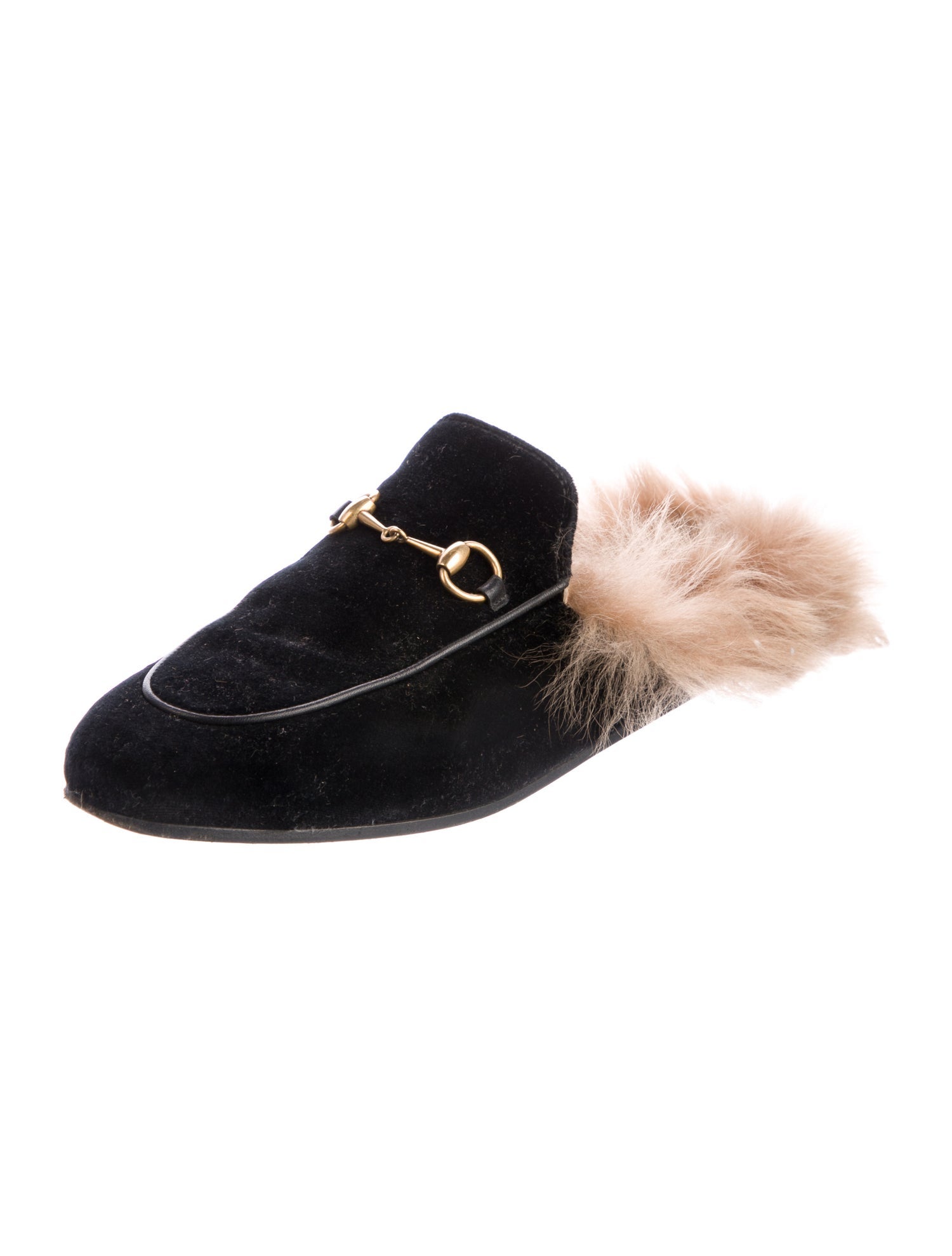 Gucci Horsebit Accent Velvet Mules