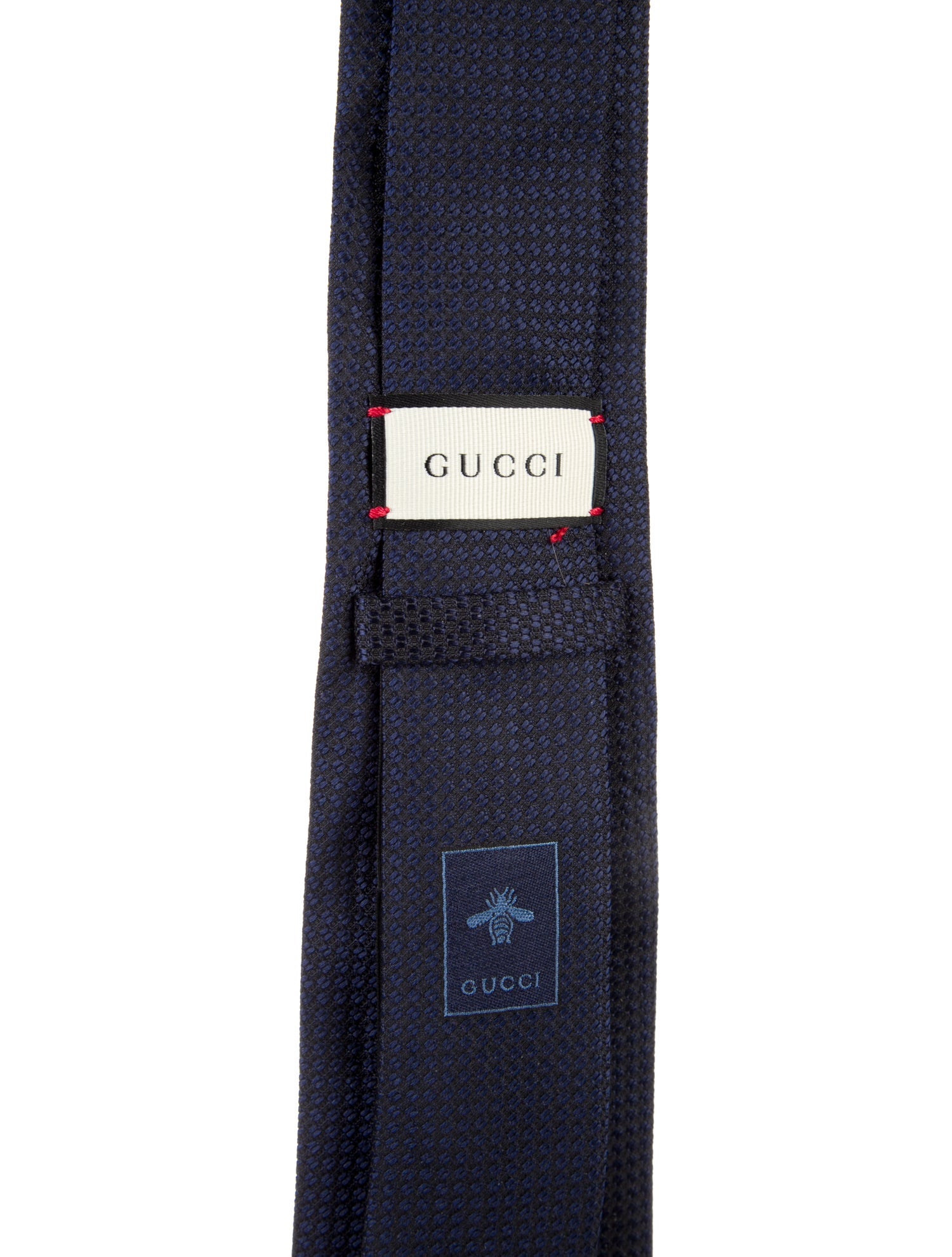 Gucci Gucci Solid Blue Silk Tie