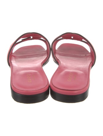 Gucci Interlocking G Logo Leather Slides