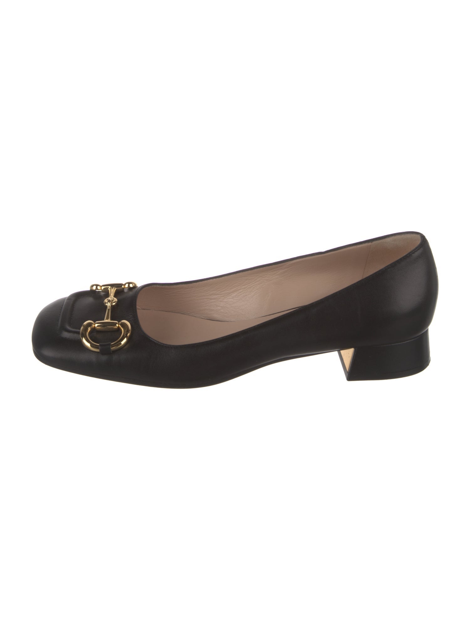 Gucci Horsebit Accent Leather Pumps