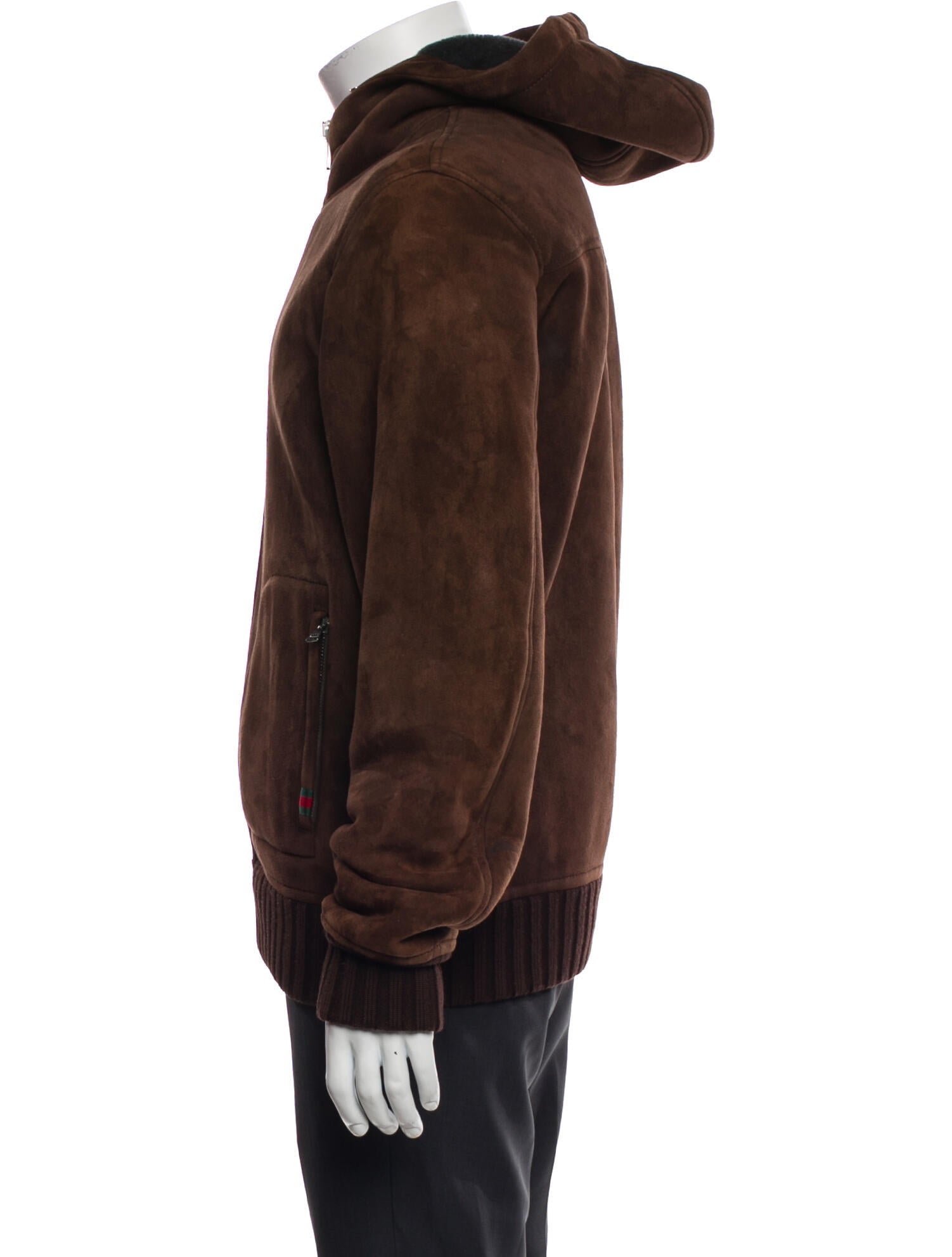 Gucci Web Accent Lamb Fur Windbreaker