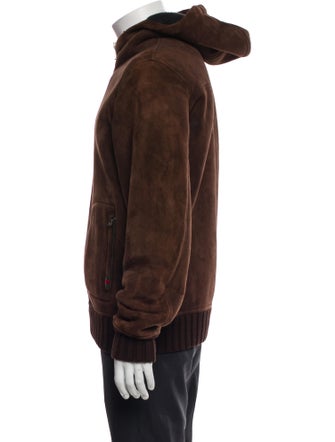 Gucci Web Accent Lamb Fur Windbreaker