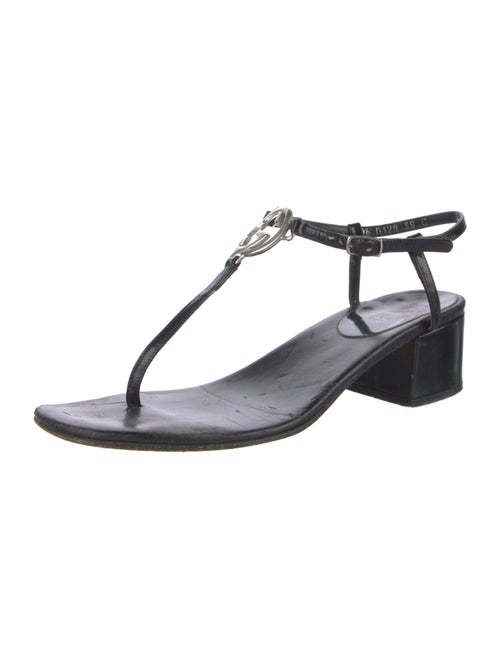 Gucci Leather T-Strap Sandals