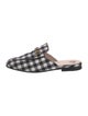 Gucci Horsebit Accent Plaid Print Mules
