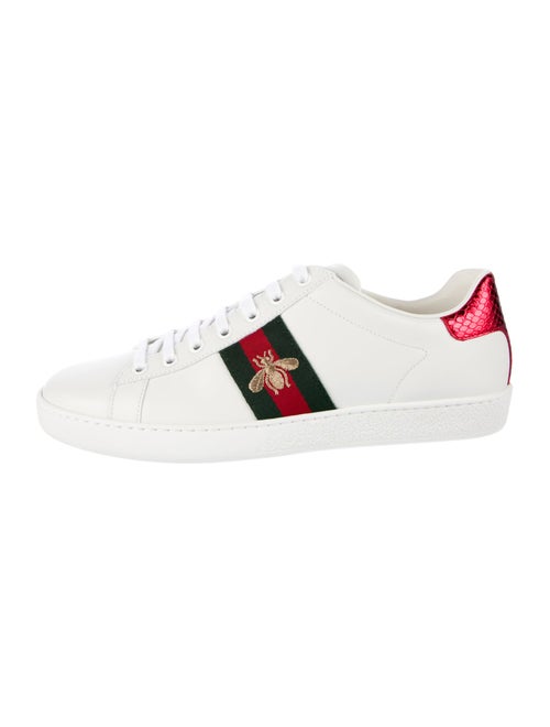Gucci Web Accent Leather Sneakers