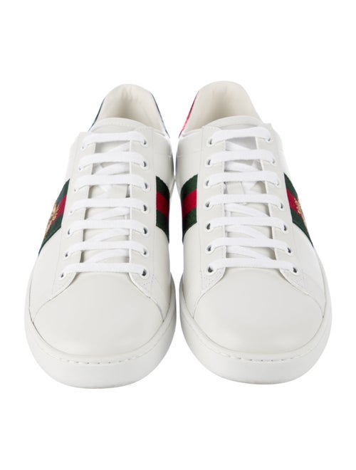 Gucci Web Accent Leather Sneakers