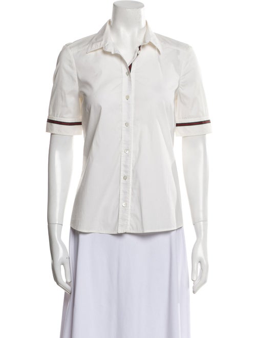 Gucci Short Sleeve Button-Up Top