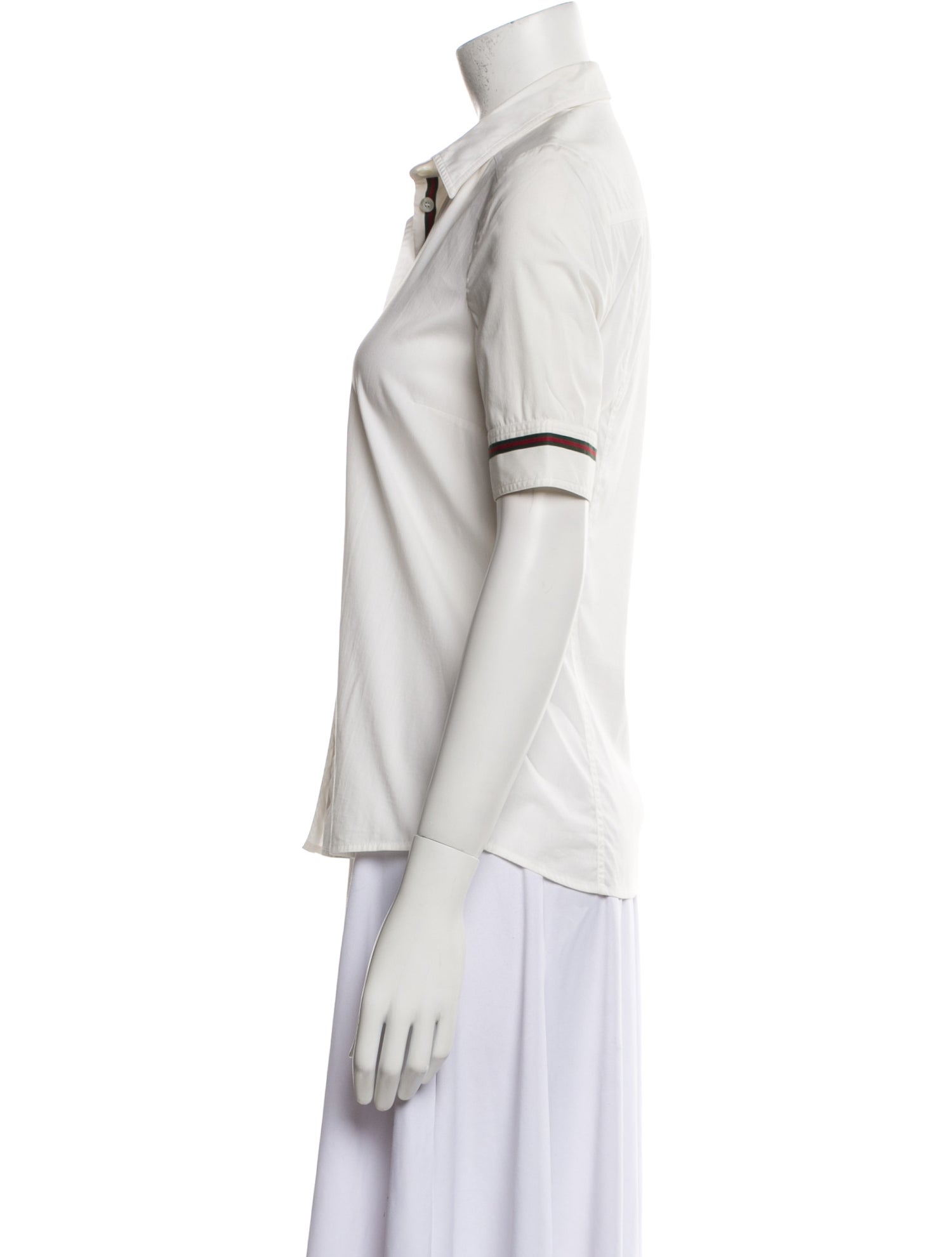 Gucci Short Sleeve Button-Up Top