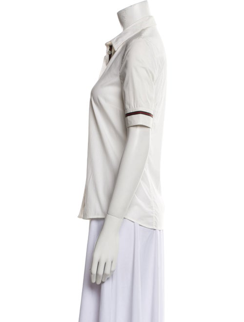 Gucci Short Sleeve Button-Up Top