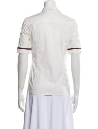 Gucci Short Sleeve Button-Up Top