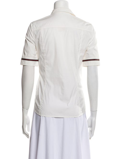 Gucci Short Sleeve Button-Up Top
