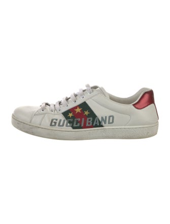 Gucci Web Accent Leather Sneakers