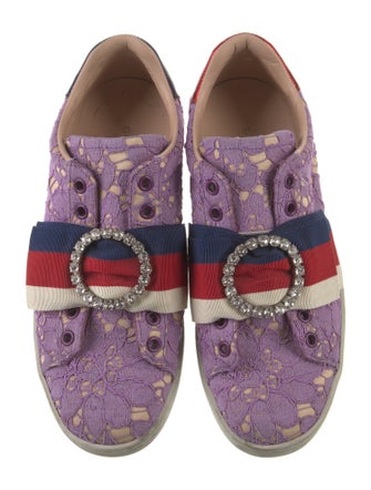 Gucci Sylvie Web Accent Lace Sneakers