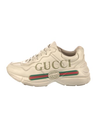 Gucci Web Accent Calfskin Sneakers