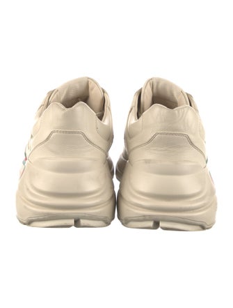 Gucci Web Accent Calfskin Sneakers