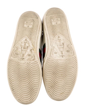 Gucci Web Accent Leather Sneakers
