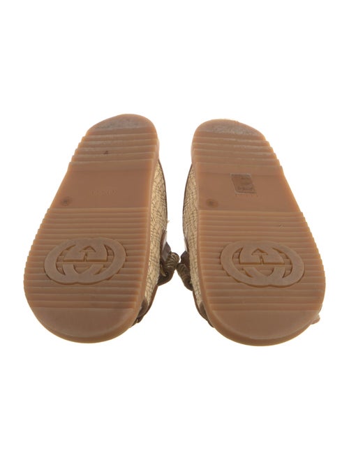 Gucci Double G Logo Raffia Slides