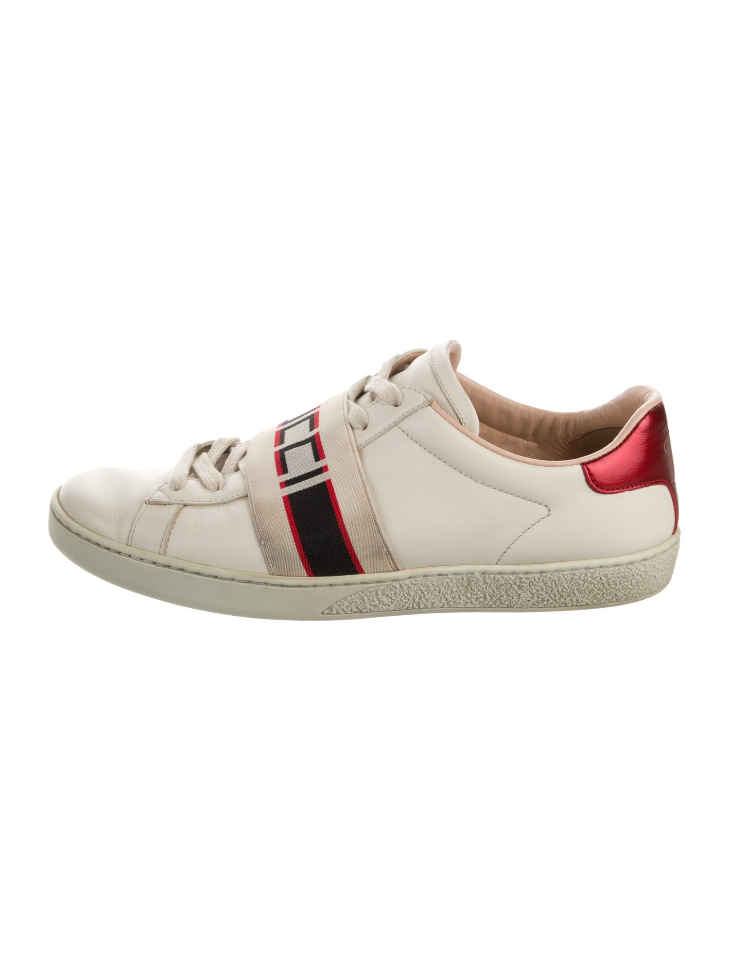 Gucci Leather Colorblock Pattern Sneakers
