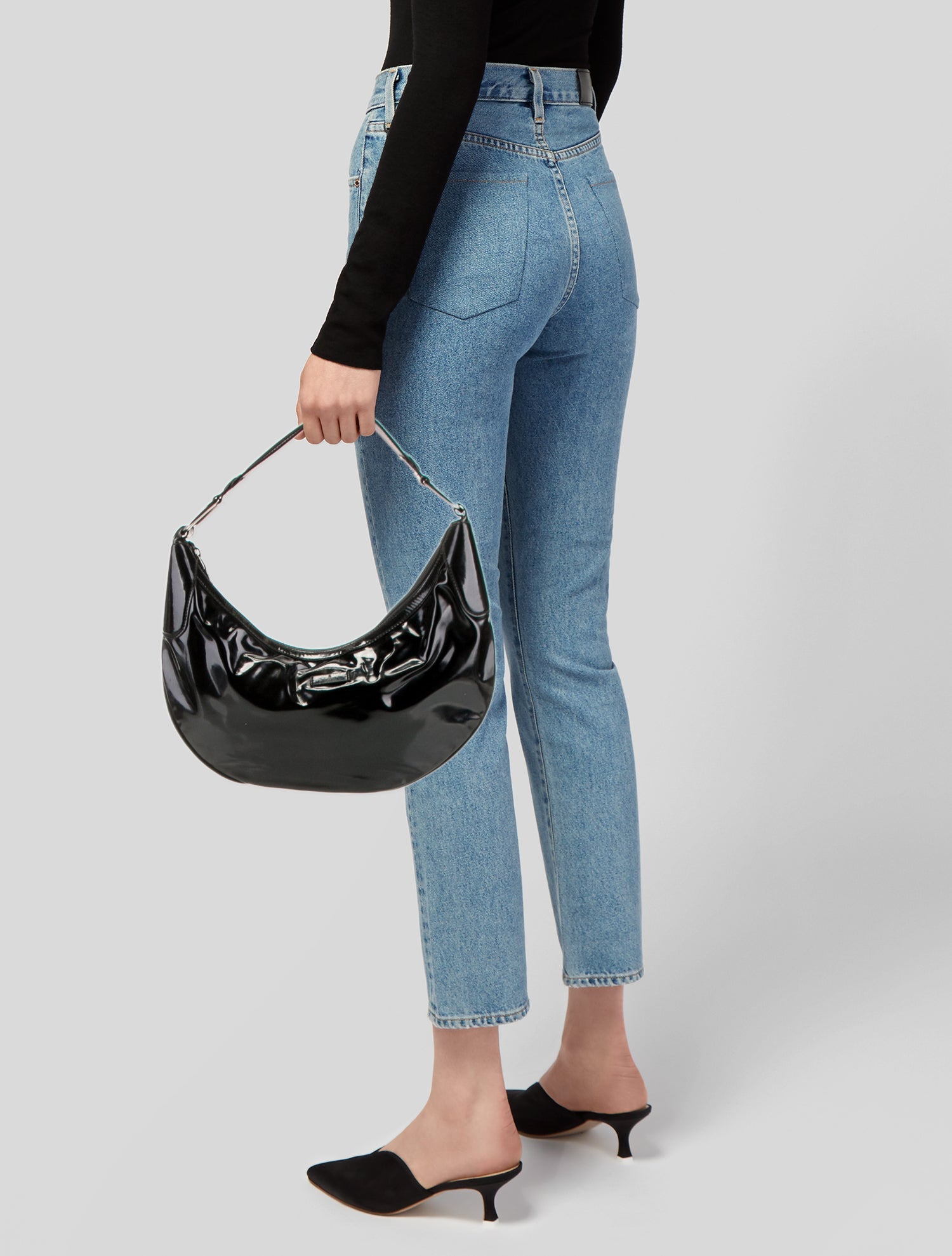 Gucci Patent Leather Vinyl Hobo Medium