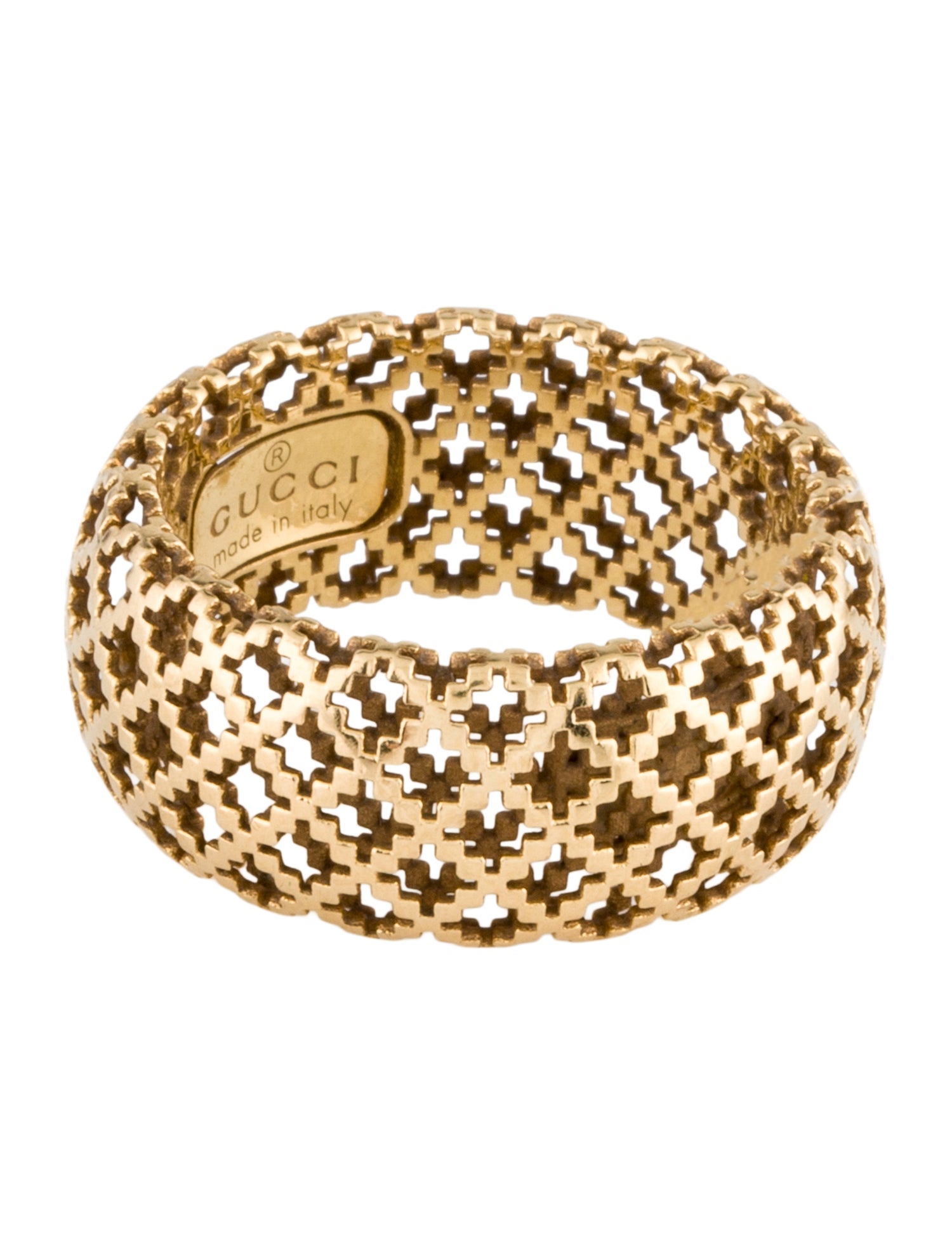 Gucci 18K Diamantissima Band Ring