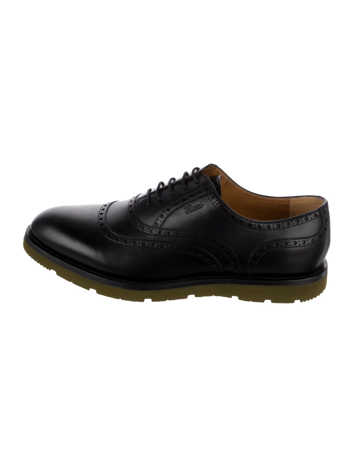 Gucci Leather Eyelet Trim Brogues