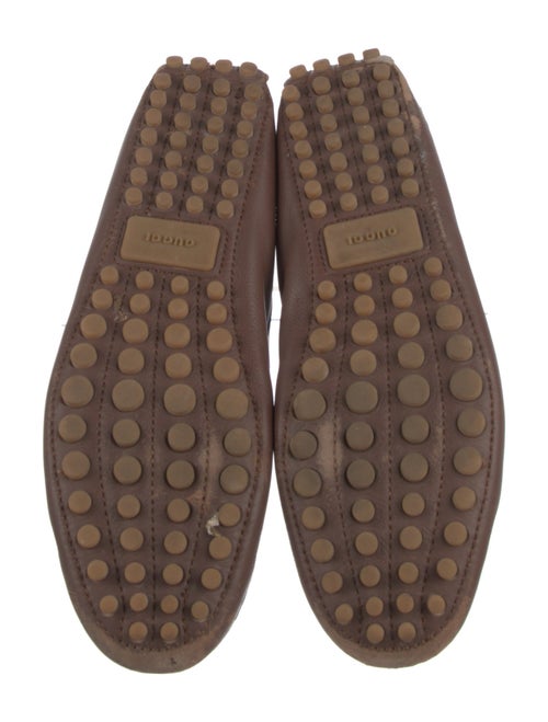 Gucci Web Accent Leather Loafers