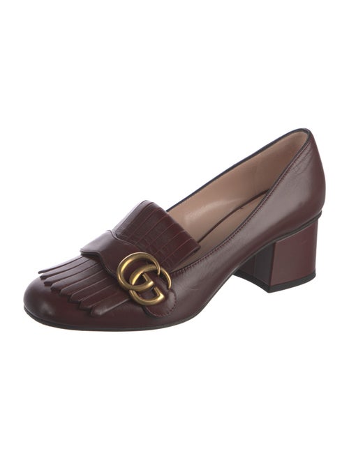 Gucci Double G Logo Leather Pumps