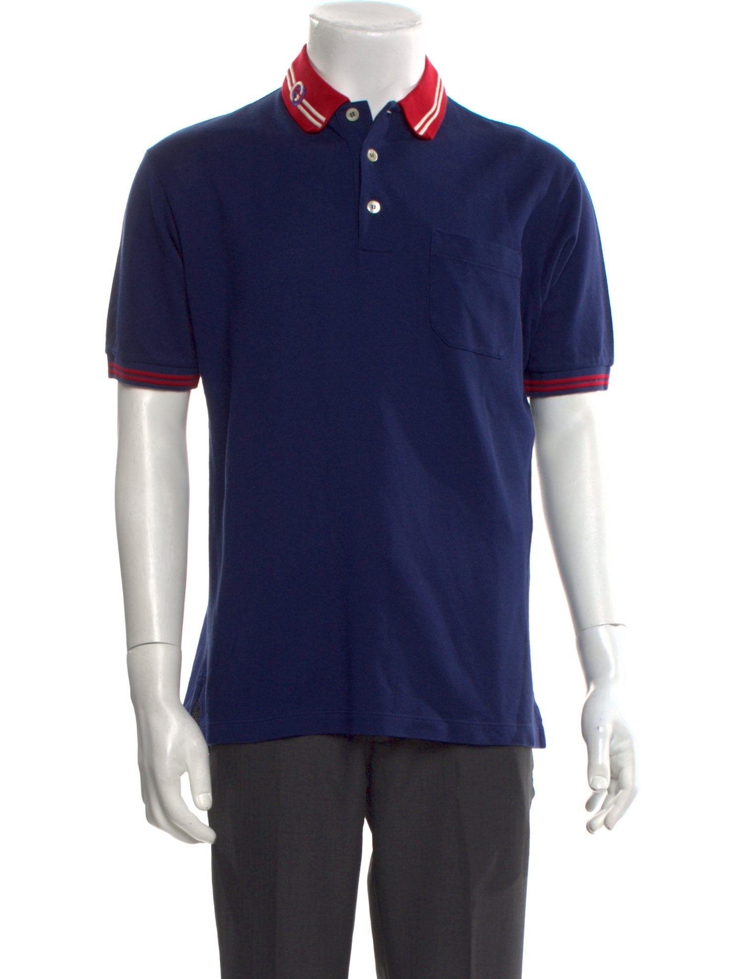 Gucci Web Accent Collar Polo Shirt