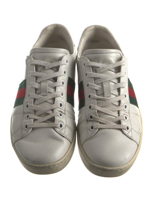 Gucci Web Accent Leather Sneakers