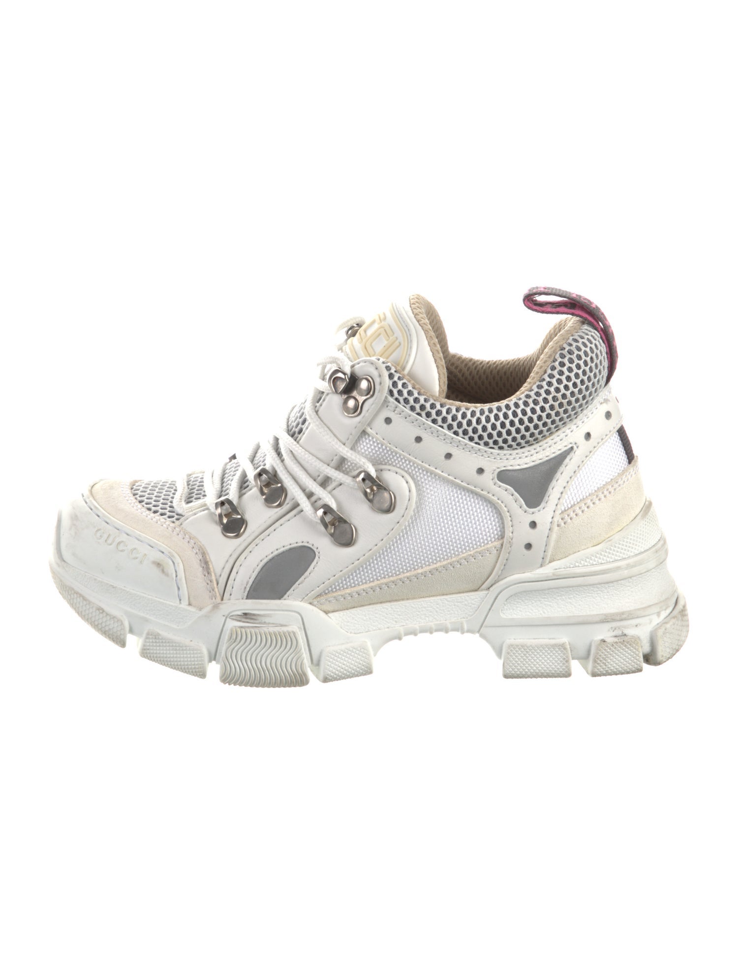 Gucci Leather Mesh Accents Chunky Sneakers