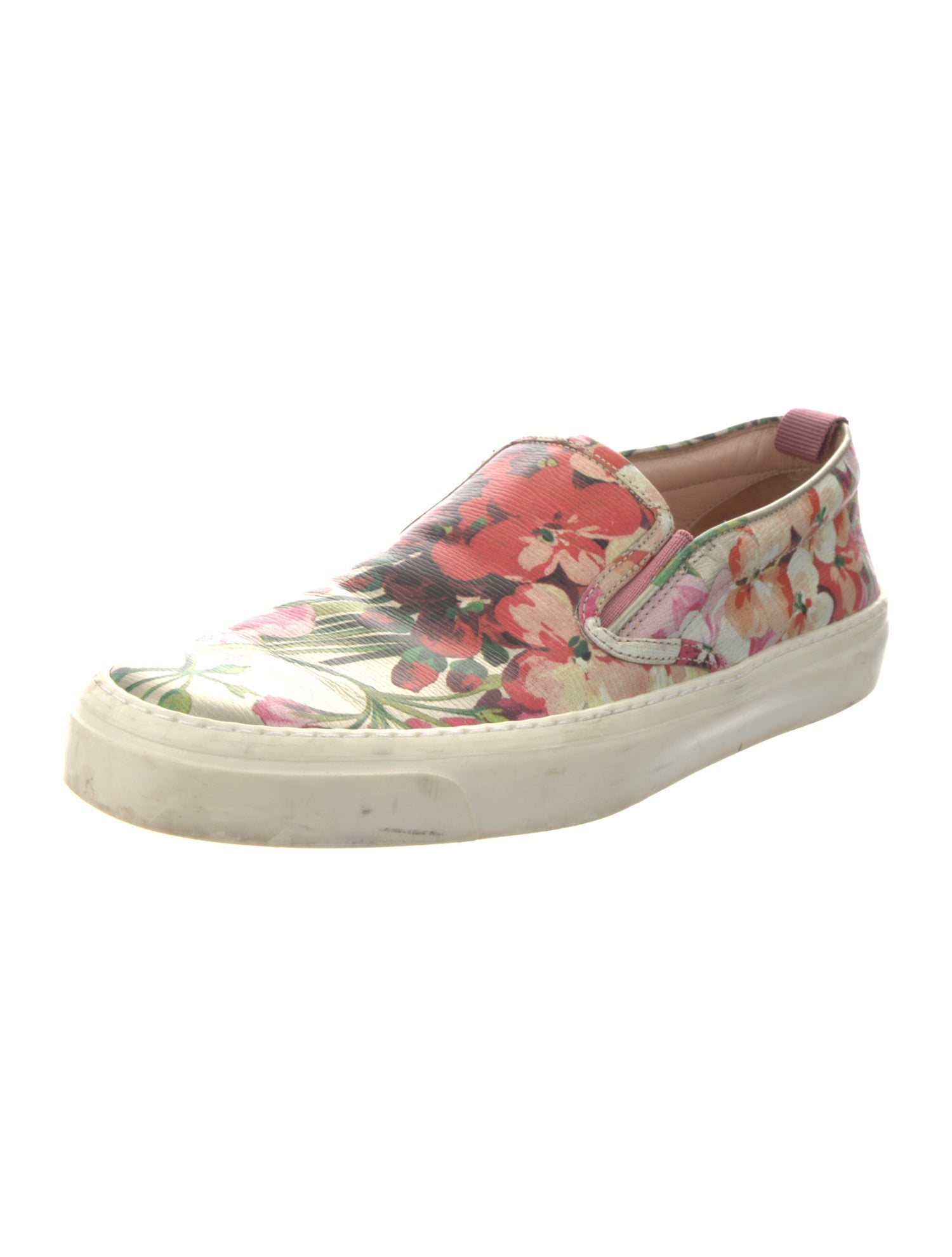 Gucci Blooms Print Leather Sneakers