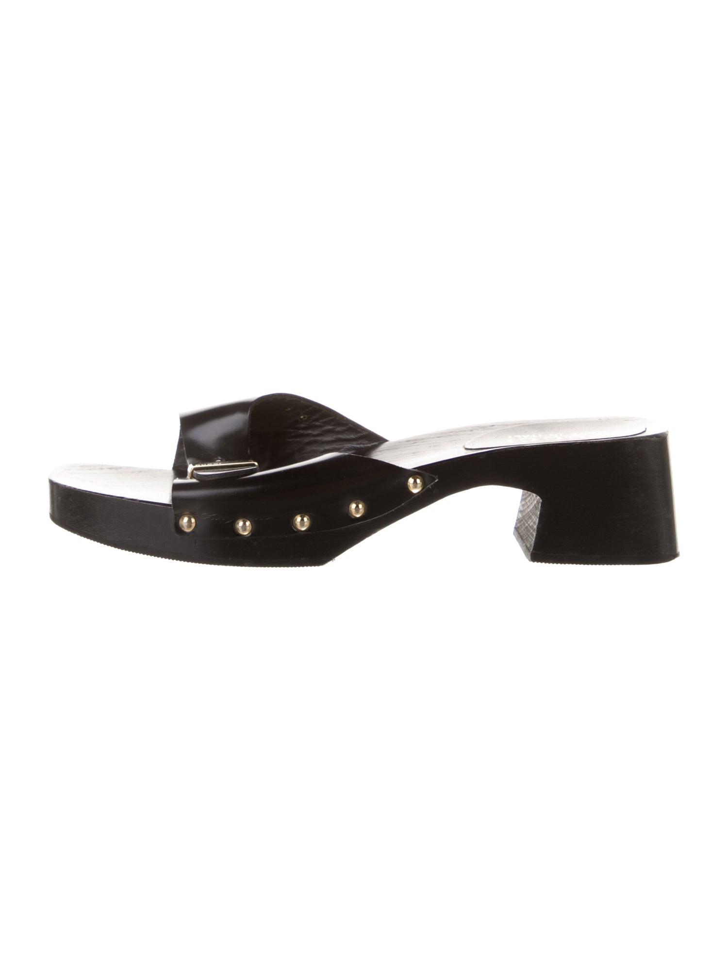 Gucci Leather Studded Accents Slides