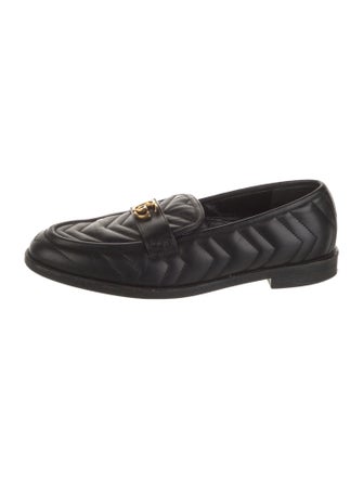 Gucci Double G Logo Leather Loafers