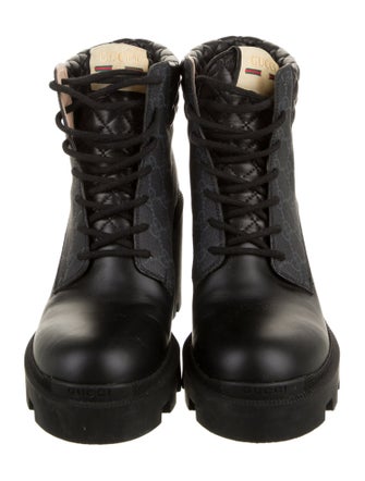 Gucci GG Supreme Combat Boots