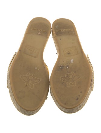 Gucci Double G Logo Leather Espadrilles