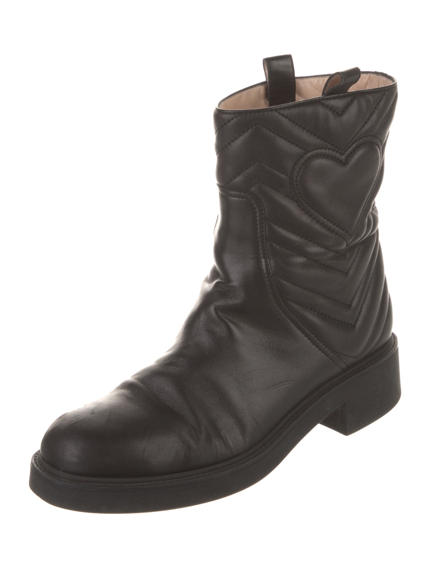 Gucci Leather Moto Boots