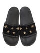 Gucci Bee Accent Velvet Slides