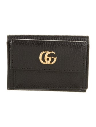 Gucci Double G Logo Leather Card Holder