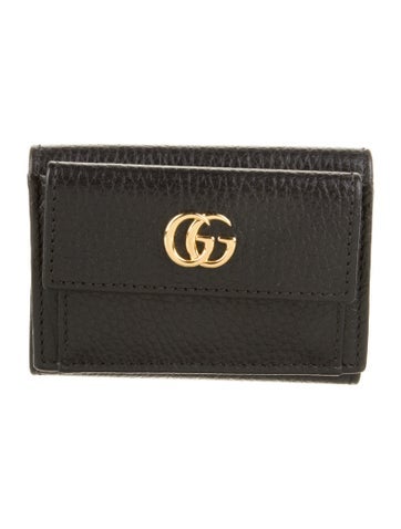 Gucci Wallets Double G Logo Leather Card Holder
