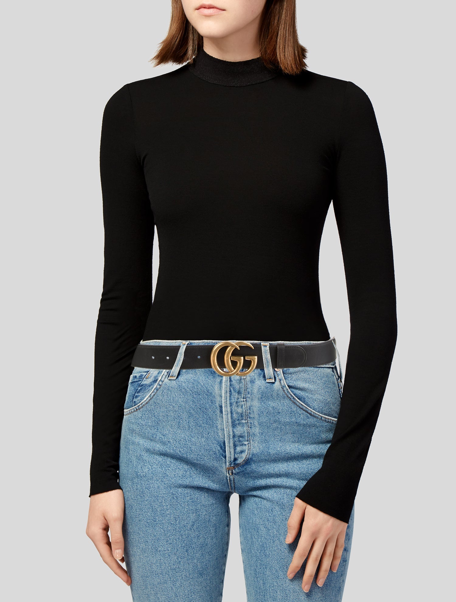 Gucci 2015 Re Edition Marmont Double G Logo Belt
