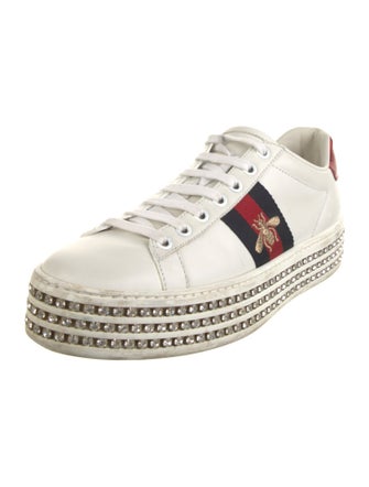 Gucci Sylvie Web Accent Leather Sneakers