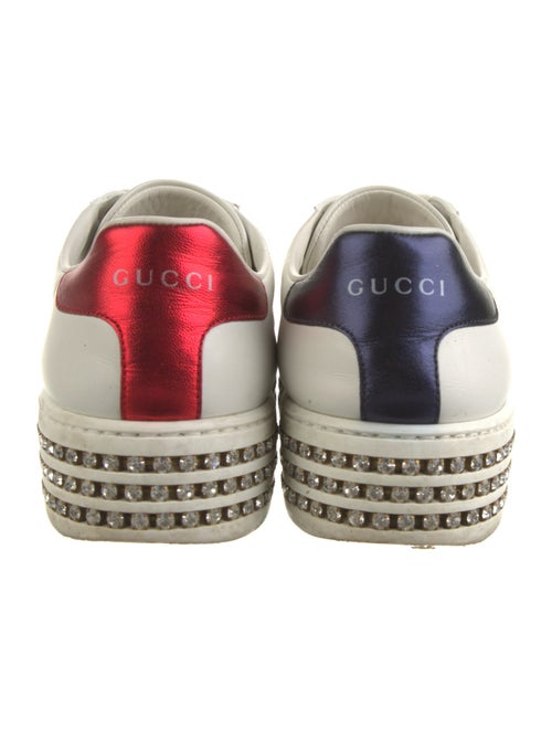 Gucci Sylvie Web Accent Leather Sneakers