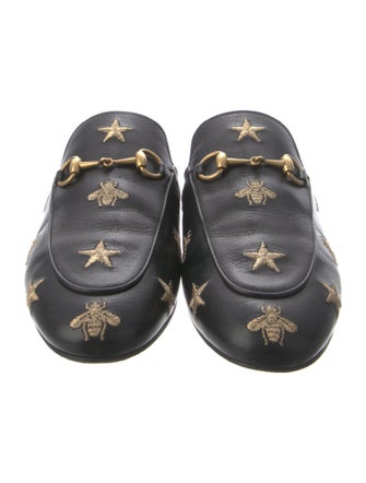 Gucci Horsebit Accent Leather Mules
