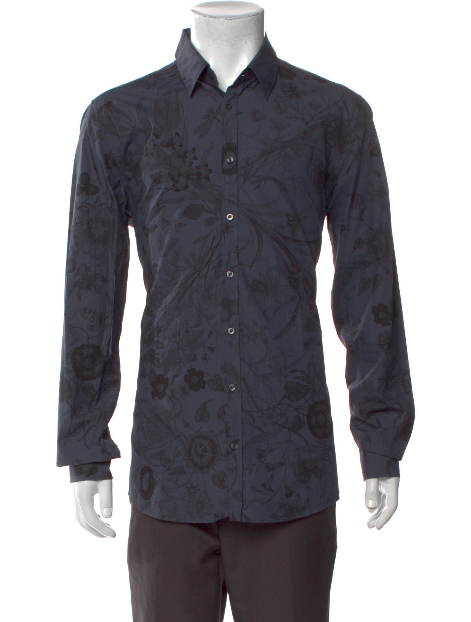 Gucci 2014 Floral Print Dress Shirt