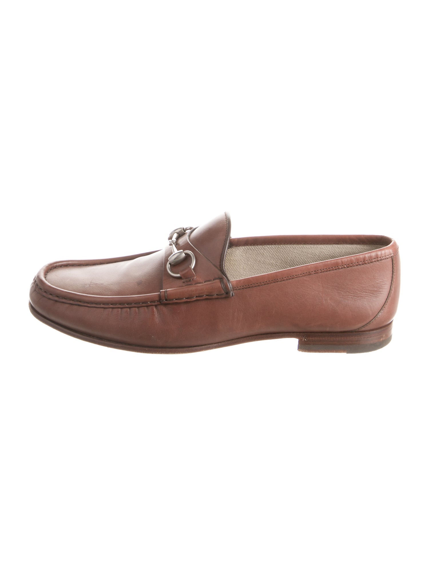 Gucci Horsebit Accent Leather Dress Loafers