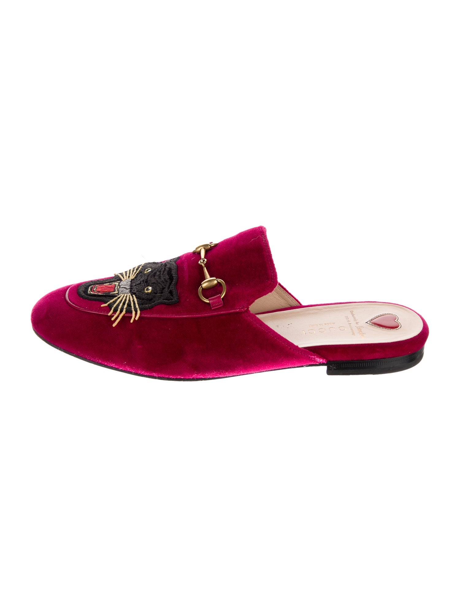 Gucci 1955 Horsebit Accent Velvet Mules